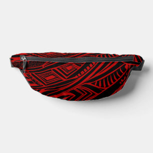 Black And Red Tribal Abstract Bum Bags