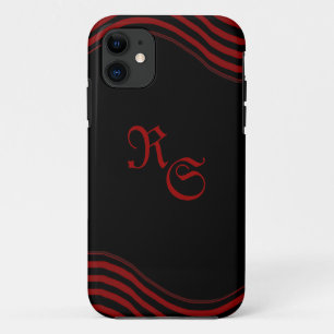 Black and red with stripes Case-Mate iPhone case