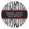Black and Red Zebra Custom Address Label