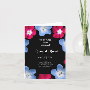 Black and rose flower  announcement