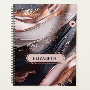 Black and Rose Gold Background Design Planner