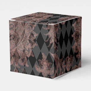 Black and Rose Gold Favour Box