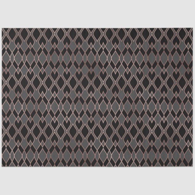 Black and Rose Gold Tissue Paper (Front)