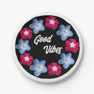 Black and rose variety model paper plate