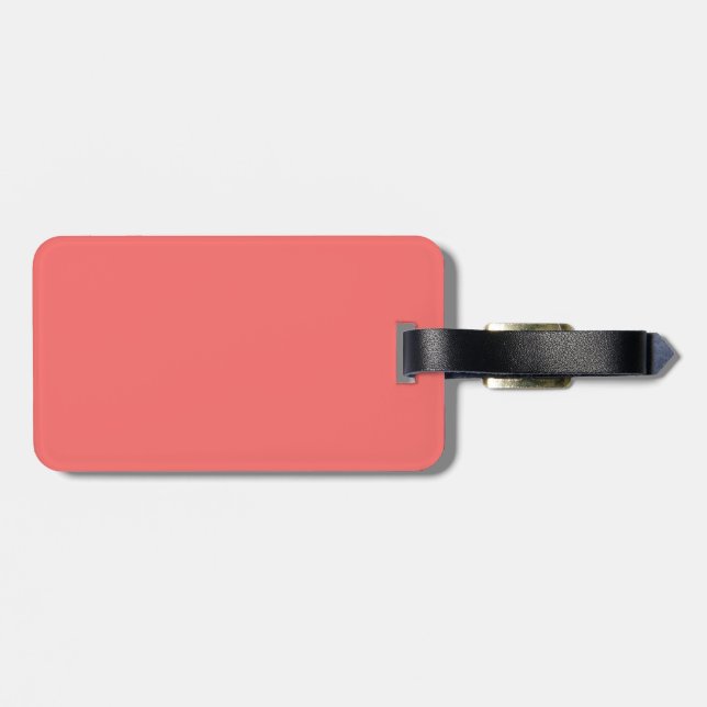 Black and Salmon Luggage Tag (Back Horizontal)