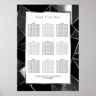 Black and Silver Abstract - Seating Chart (9)