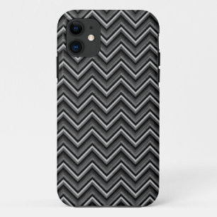 Black and Silver Chevron Case-Mate iPhone Case