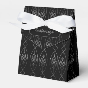 Black And Silver Deco Tent Favour Box