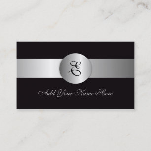 Black and Silver Elegant Business Card