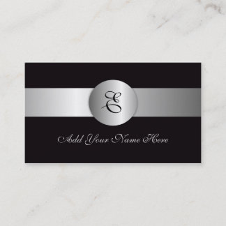 Black and Silver Elegant Business Card