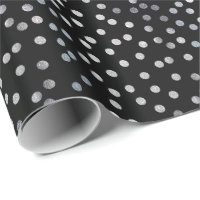 Black and Silver Glitter City Dots