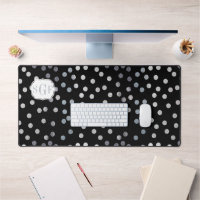 Black and Silver Glitter Dot Patterned