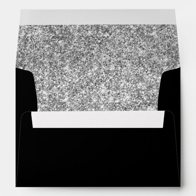 Black and Silver Glitter Envelopes (Back (Bottom))