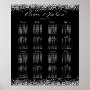 Black and Silver Gray - 16 Seating Chart