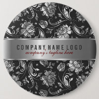 Black And Silver-Grey Floral Damasks