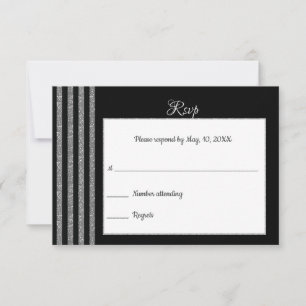Black and Silver RSVP Card