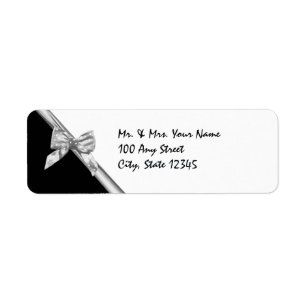 Black and Silver Satin Ribbon