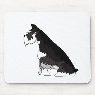 Black and Silver Schnauzer Mouse Pad