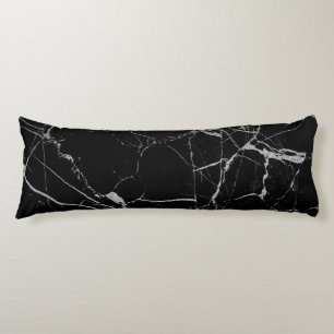 Black and Silver Vein Marble Body Cushion