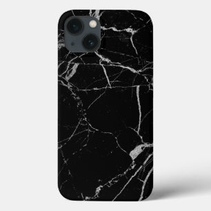 Black and Silver Vein Marble iPhone 13 Case