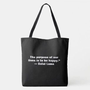Black And small Quotes text Tote Bag