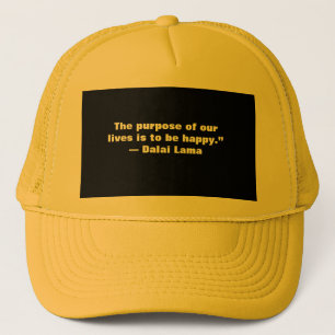Black And small Quotes text Trucker Hat