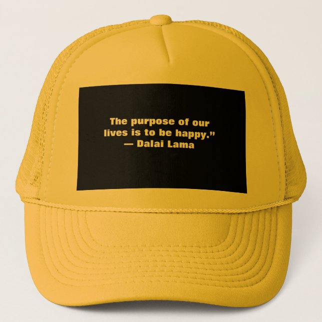 Black And small Quotes text  Trucker Hat (Front)