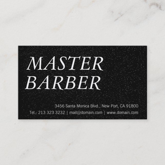 Black and snow business card (Front)