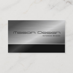 Black and Steel Modern Design Business Card
