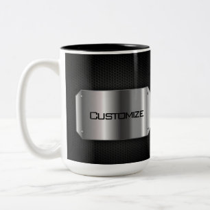 Black And Steel Two-Tone Coffee Mug