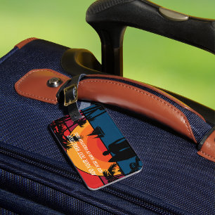 Black and Sunset Vacation  PERSONALIZE Luggage Tag