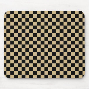 Black and Tan Chequered Mouse Pad