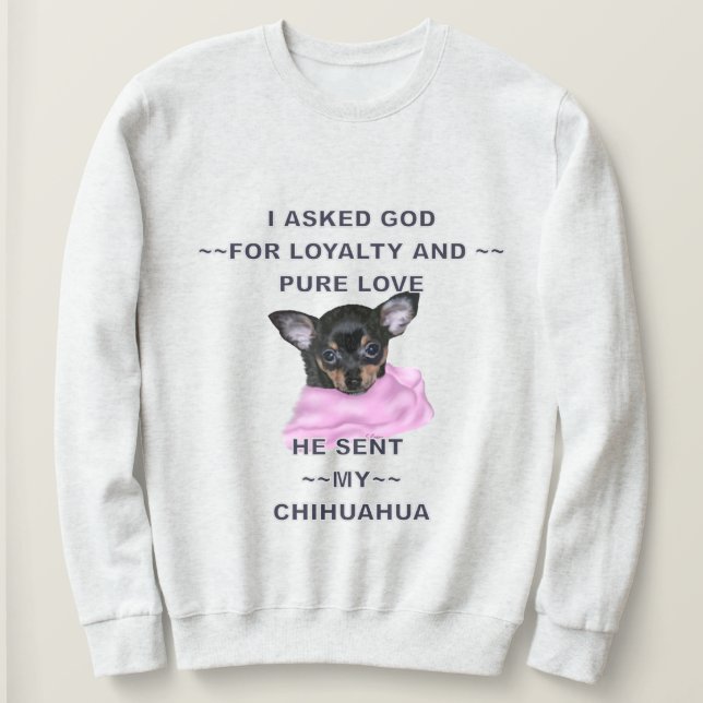 Black and Tan Chihuahua Puppy Sweatshirt (Design Front)