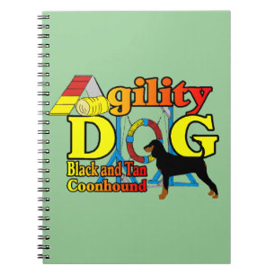 Black and Tan Coonhound Agility Spiral Notebook