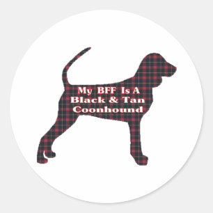 Black And Tan Coonhound BFF Sticker