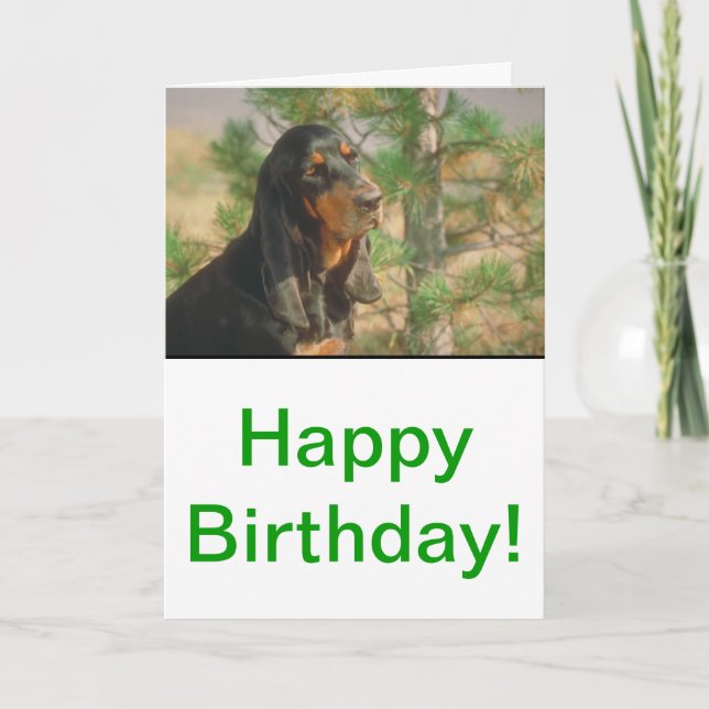 Black and Tan Coonhound Card (Front)
