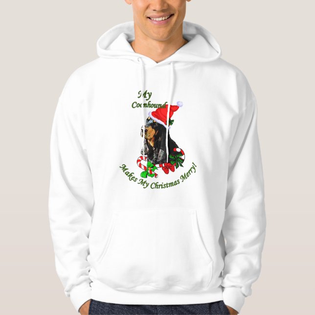 Black and Tan Coonhound Christmas Gifts Hoodie (Front)