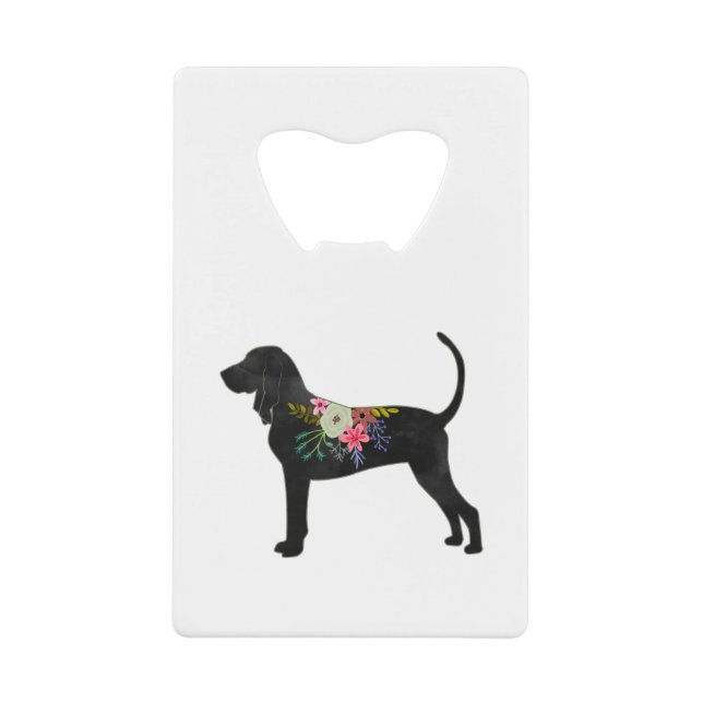 Black and Tan Coonhound Dog Boho Silhouette (Front)