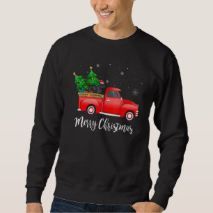 Black And Tan Coonhound Dog Riding Red Truck Chris Sweatshirt