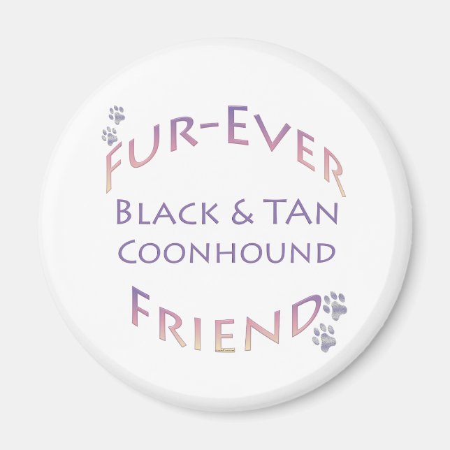 Black And Tan Coonhound  Furever Magnet (Front)