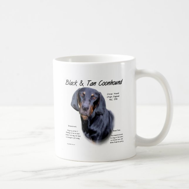 Black and Tan Coonhound History  Coffee Mug (Right)