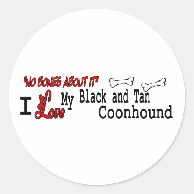 Black And Tan Coonhound (I Love) Sticker (Front)