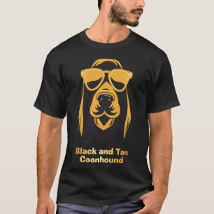 Black and Tan Coonhound in Orange Sunglasses T-Shirt
