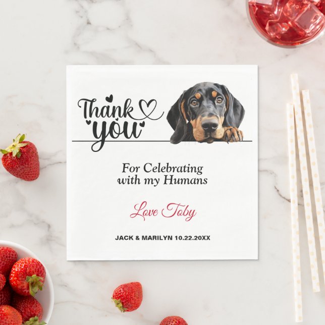 Black and Tan Coonhound Paper Napkin (Insitu)