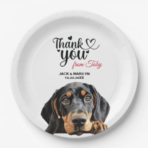 Black and Tan Coonhound Paper Plate
