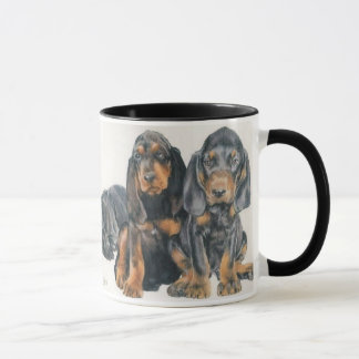 Black and Tan Coonhound Puppies Mug