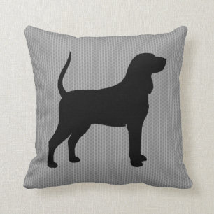 Black and Tan Coonhound Silhouette Cushion