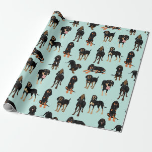 Black and Tan Coonhound Wrapping paper
