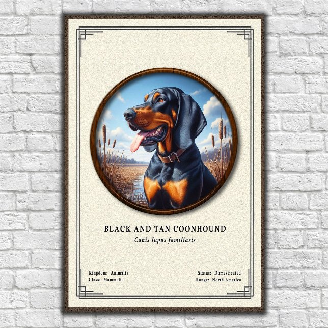 Black and Tan Coonhound Zoology Series Poster (Creator Uploaded)