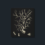 Black and Tan Coral Canvas Print<br><div class="desc">Go underwater to explore the sea with all these different sea creatures and see all the tan coral. This vintage piece of art is a perfect addition to any sea exploring lovers with a black background. Get your art print today on your product.</div>